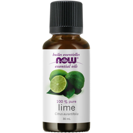 NOW Essential Oils, Lime Oil, Citrus Aromatherapy Scent, Cold Pressed, 100% Pure, Vegan, Child Resistant Cap, 30mL