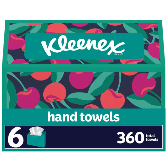 Kleenex Hand Towels, Single-Use Disposable Paper Towels, 6 Boxes, 60 Towels Per Box (360 Towels Total)