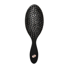 T3 Polish & Shine Premium Vegan Boar and Nylon Oval Hair Brush - with Dual Bristle Design for Smoothing and Detangling