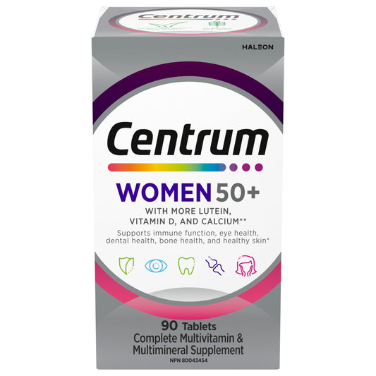 Centrum Women 50 Plus Multivitamins/Minerals Supplement for Women 50+, 90 Tablets (Packaging May Vary)