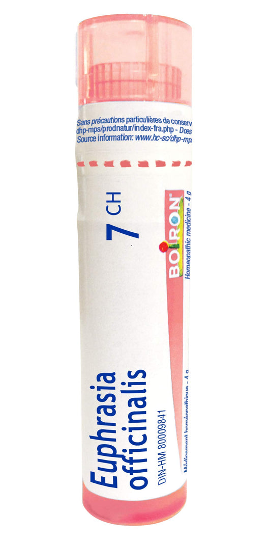 Boiron Euphrasia officinalis 7ch,Homeopathic medicine. Each tube contains 4 g (approximately 80 pellets)