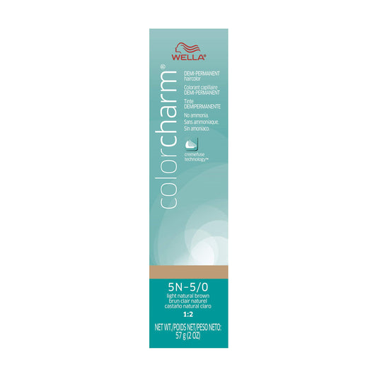 Wella ColorCharm Light Natural Brown Demi Permanent Hair Color 5N Light Natural Brown