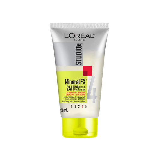 L'Oreal Paris Studio Line Hair Gel, Mineralfx 24h Extra Strong Hold Melting Gel, Hair Paste for Men, Natural Look, Enriched with Mineral, 150ml, Pack of 1