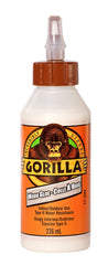 Gorilla Wood Glue, Indoor & Outdoor Carpentry Projects, Paintable, Sandable, Moisture Resistant, Clamping, Natural Color, 8oz/236mL, (Pack of 1)