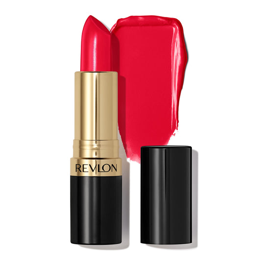 REVLON Lipstick, Super Lustrous Lipstick, Creamy Formula For Soft, Fuller-Looking Lips, Moisturized Feel, 435 Love That Pink, 0.15 oz
