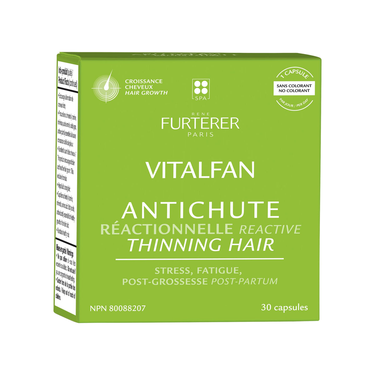 René Furterer - VITALFAN - Reactional Hair Thinning - Dietary Supplement, Sudden Temporary Thinning Hair- 30 caps