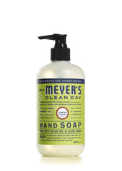 Mrs. Meyer's Clean Day Liquid Hand Soap, Lemon Verbena, Stocking Stuffers, Cruelty Free and Biodegradable Hand Wash Made with Essential Oils, 370 ml Soap Pump Bottle