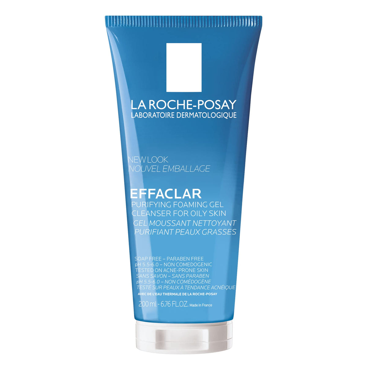 La Roche-Posay Foaming CLEANSING GEL, Effaclar Gentle Purifying Face & Body Wash for Oily and Skin, with ZINC & GLYCERIN, reduces sebum production & removes impurities, Alcohol-Free, Soap-Free, 200ML