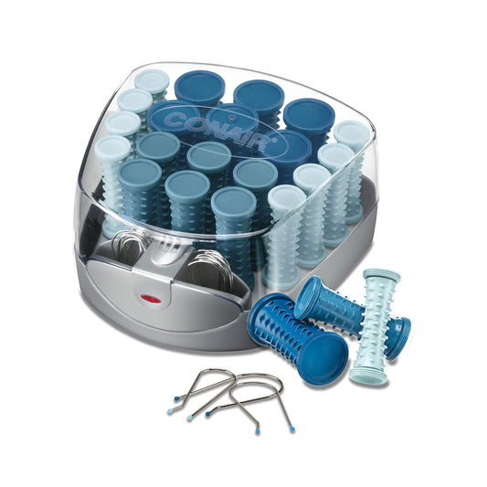 Conair Compact Multi-Size Hot Rollers Heat Setter; BLUE/GREEN