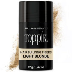 TOPPIK Hair Building Fibers for Instantly Fuller Hair, Light Blonde, 12 g, Fill In Fine or Thinning Hair, Instantly Thicker Looking Hair, 9 Shades for Men & Women