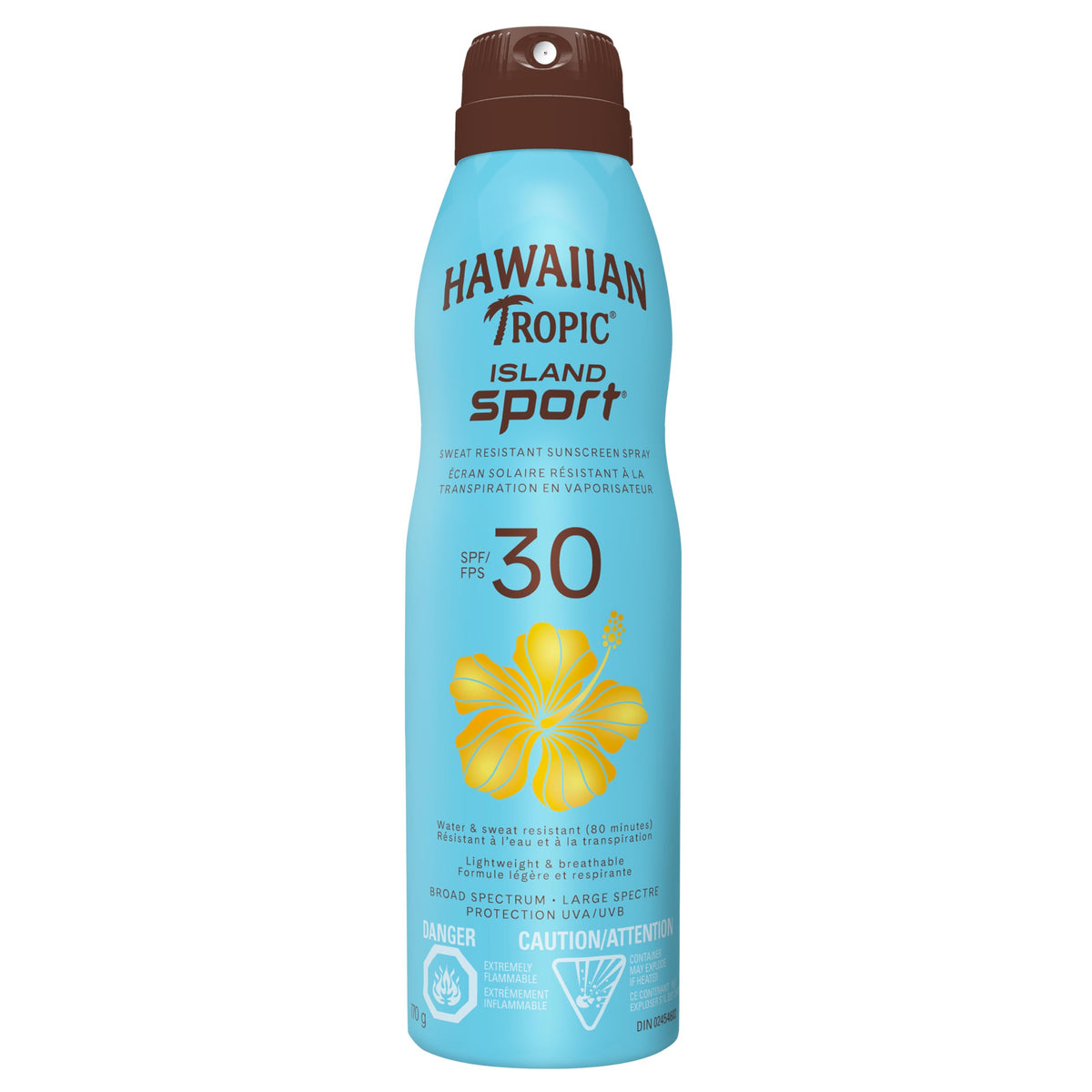 Hawaiian Tropic Island Sport Spray Sunscreen SPF 30, 170g | Hawaiian Tropic Sunscreen SPF 30, Sunscreen, Spray On Sunscreen, Body Sunscreen Spray, 170g