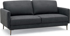 76.5 in Loveseat Sofa in Charcoal with 34.5 in Seats, CertiPUR-US Foam and a 103 Degree Backrest
