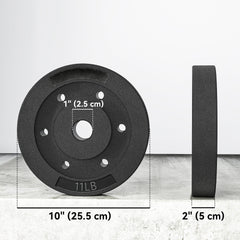 Weight Plates Set of 4, 1-Inch Barbell Weight Set for Home Gym Strength Training and Weightlifting, 4 x 11 lbs