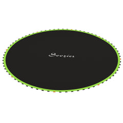 Trampoline Mat Replacement with Spring Pull Tool and 72 V-Hooks, Fits 12ft Trampoline, Using 5.5" Springs, Green