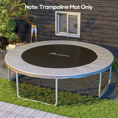 Trampoline Mat Replacement with Spring Pull Tool and 72 V-Hooks, Fits 12ft Trampoline, Using 5.5" Springs, Green