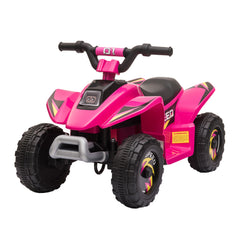 Kids Ride on ATV, 6V Battery Powered Quad Car with Forward, Reverse Switch, for Boys Girls 18-36 Months, Black