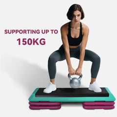 3.9"/5.9"/7.9" Aerobic Stepper Exercise with Non-Slip Top for Home, Office, Indoor, Outdoor, Multicolour