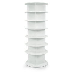 7-Tier Rotating Shoe Rack Tower Freestanding Spinning Shoe Organizer-White