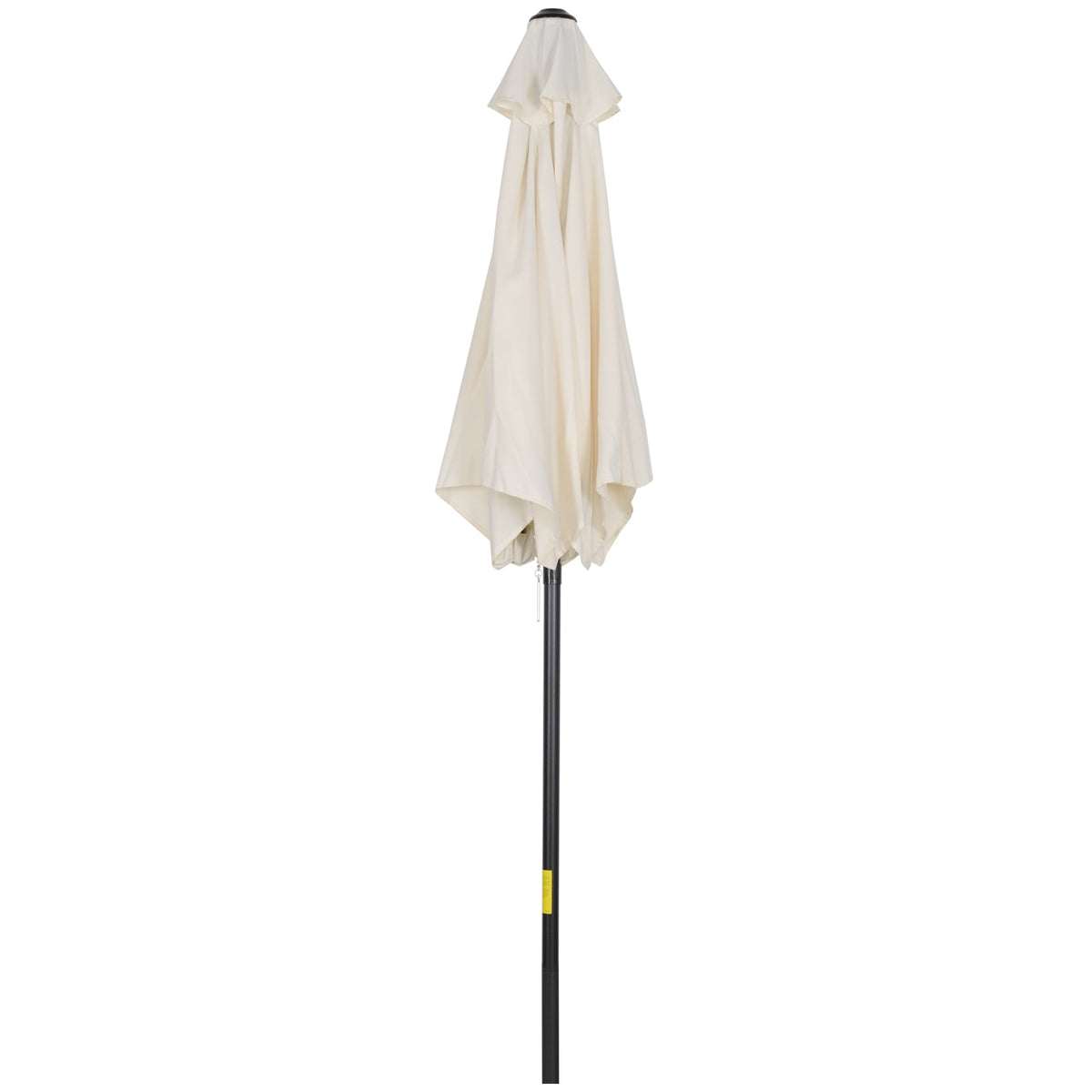 6.6FT Patio Umbrella, Outdoor Parasol with 6 Solid Ribs, Cream White