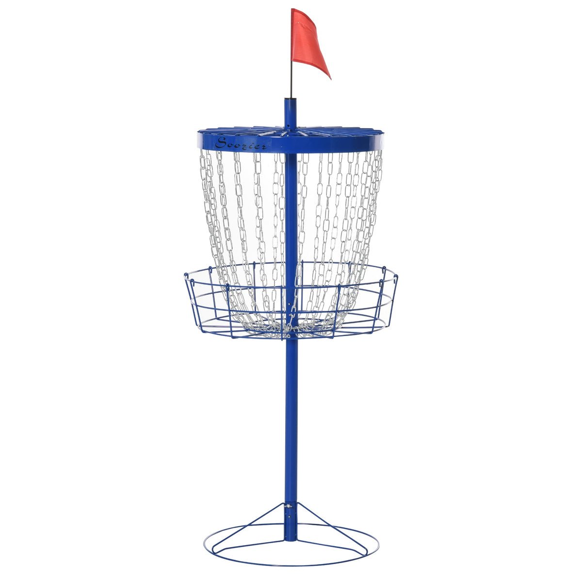 24-Chain Portable Practice Basket for Disc Golf Target Stand Easy Assembly & Lightweight Basket w/ Carry Bag Deep Blue