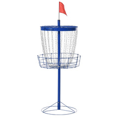 24-Chain Portable Practice Basket for Disc Golf Target Stand Easy Assembly & Lightweight Basket w/ Carry Bag Deep Blue