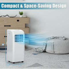 8000 BTU (ASHRAE) Portable Air Conditioner with Dehumidifier Function, 230 sq ft, R410A