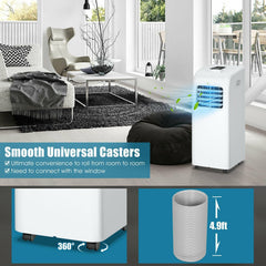 8000 BTU (ASHRAE) Portable Air Conditioner with Dehumidifier Function, 230 sq ft, R410A