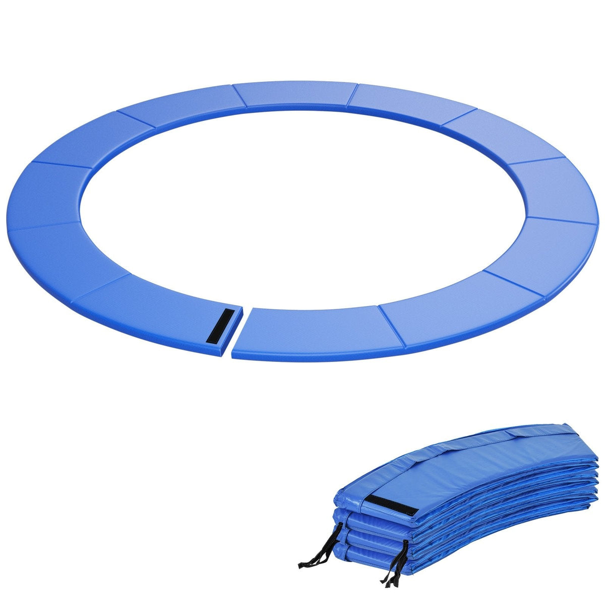8 Feet Trampoline Pad Replacement Safety Pad with Fixing Straps (Blue)