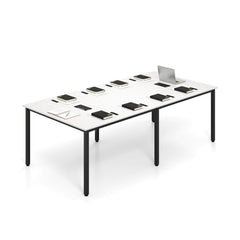 8 Feet Conference Room Table Large Meeting Table Seats up to 10 People-White