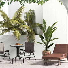 8 Piece Outdoor Furniture Collection: Solar Umbrella, Cast Aluminium Dining Set, Acacia Conversation Set, Bistro Set, Lounger, Bed, Swing and Table
