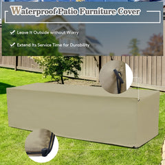 8 Piece Wicker Patio Set with Storage Box, Ottomans and Two Cushion Cover Sets
