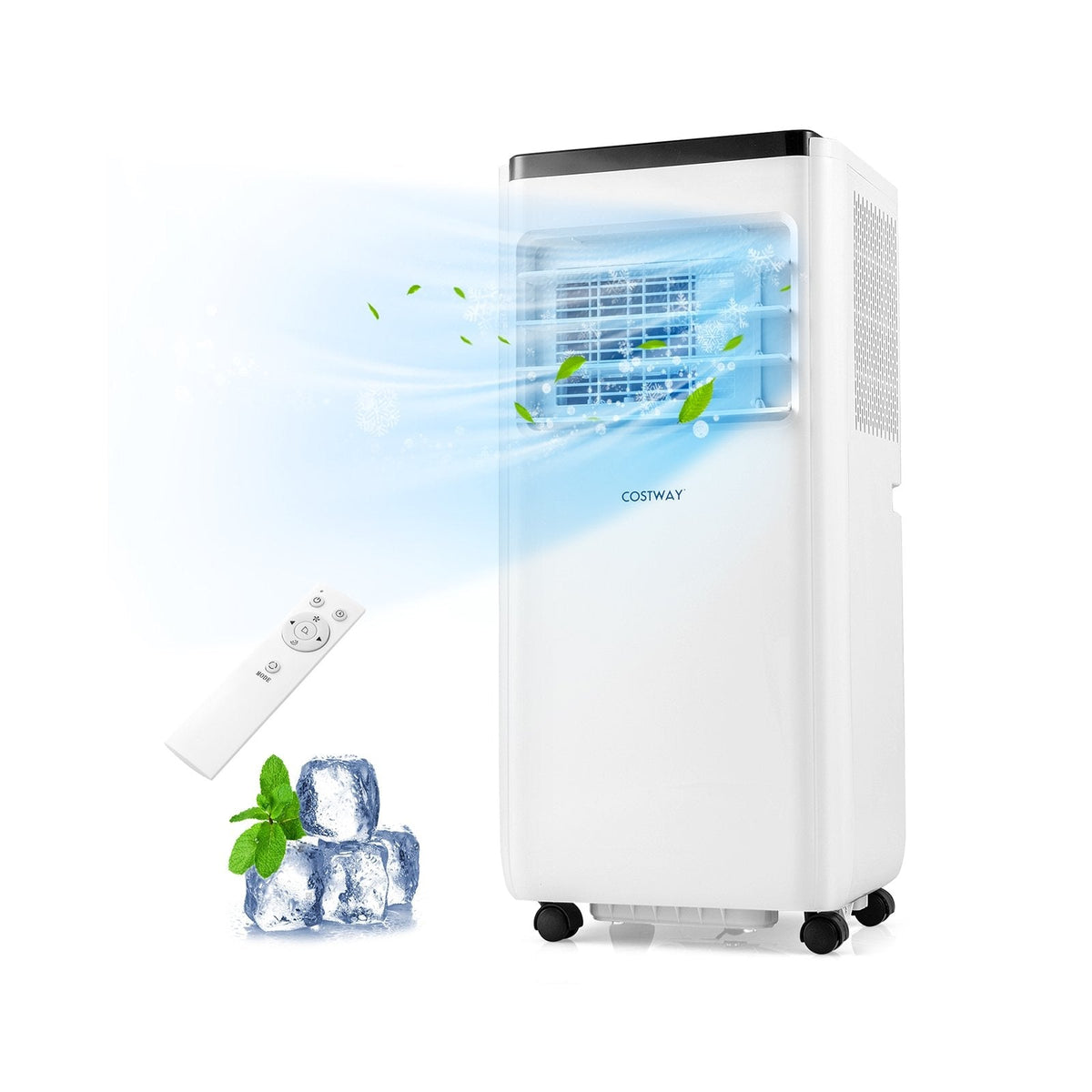 10000 BTU Portable Air Conditioner with Remote Control, 4 Modes, Cools up to 350 sq ft