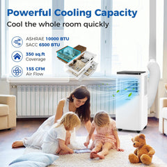 10000 BTU Portable Air Conditioner with Remote Control, 4 Modes, Cools up to 350 sq ft