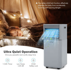 8000 BTU 3-in-1 Air Cooler with Dehumidifier and Fan Mode, Gray, Cools 230 sq ft