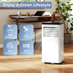 8000 BTU Portable Air Conditioner, 3 in 1 Floor AC Unit, 51 dB, 350 sq ft