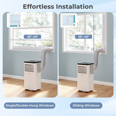 8000 BTU Portable Air Conditioner, 3 in 1 Floor AC Unit, 51 dB, 350 sq ft