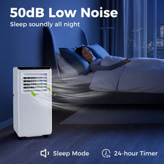 8000 BTU Portable Air Conditioner, 3 in 1 Floor AC Unit with Fan and Dehumidifier, 250 sq ft