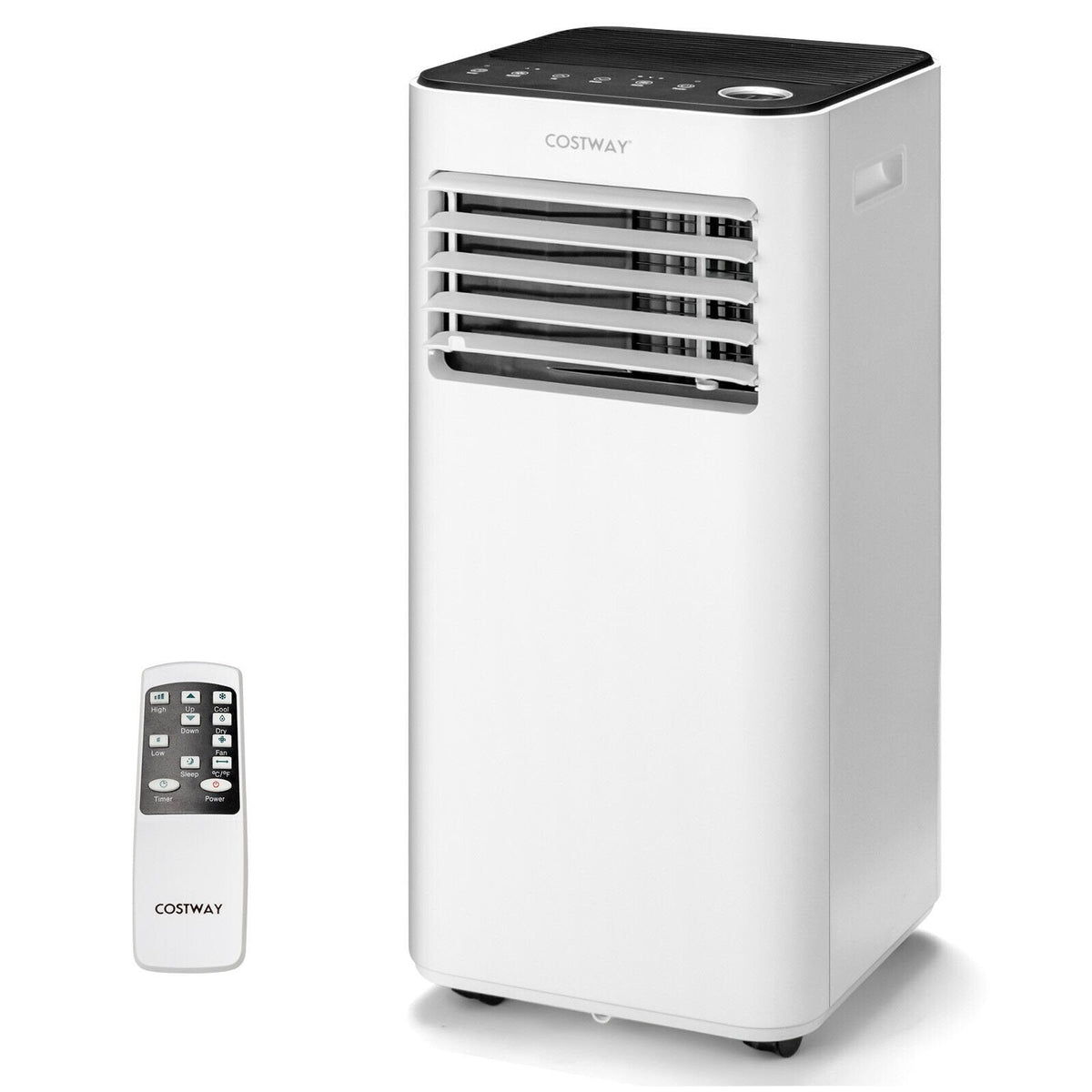 8000 BTU Portable Air Conditioner with Fan and Dehumidifier Mode, White, 250 sq ft