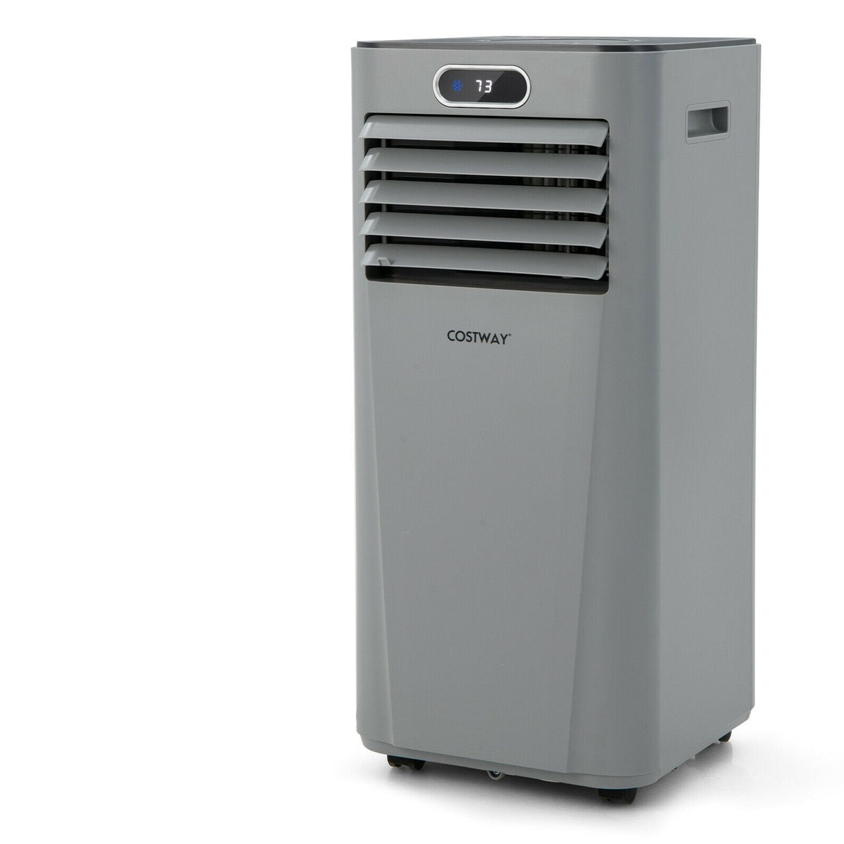 8000 BTU 3-in-1 Portable Air Conditioner with Remote Control, Gray, Cools 230 sq ft