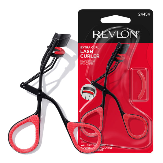 Revlon Extra Curl Lash Curler, Gives an All Day Dramatic Curl, with Finger Grips for a Non Slip Grip, Easy to Use (Pack of 1)