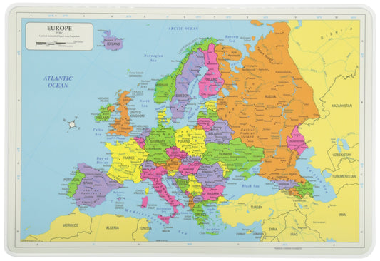 Painless Learning PLACEMATS-Europe Map-Placemat
