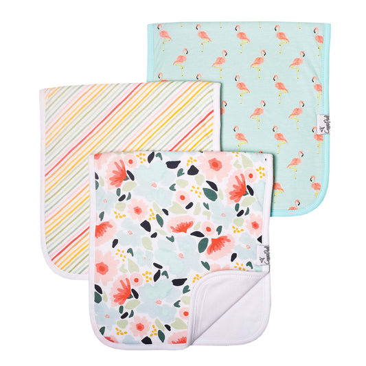 Copper Pearl Baby Burp Cloth Large 21''x10'' Size Premium Absorbent Triple Layer 3-Pack Gift Set Leilani, 45 gram