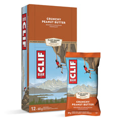 CLIF BAR - Energy Bars - Crunchy Peanut Butter - (68 Gram Protein Bars, 12 Count) Packaging May Vary