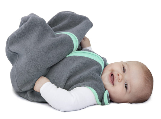 baby deedee Sleep nest Fleece Baby Sleeping Bag, Lake Green, Small (0-6 Months)