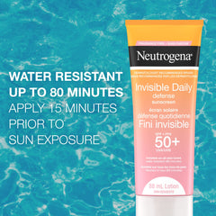 Neutrogena Invisible Daily Defense Fragrance Free Sunscreen Lotion SPF 50+, 88 mL