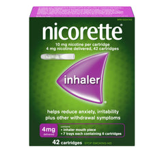 Nicorette Nicotine Inhaler, 4mg Delivered, 42 Cartridges, Quit Smoking Aid and Smoking Cessation Aid