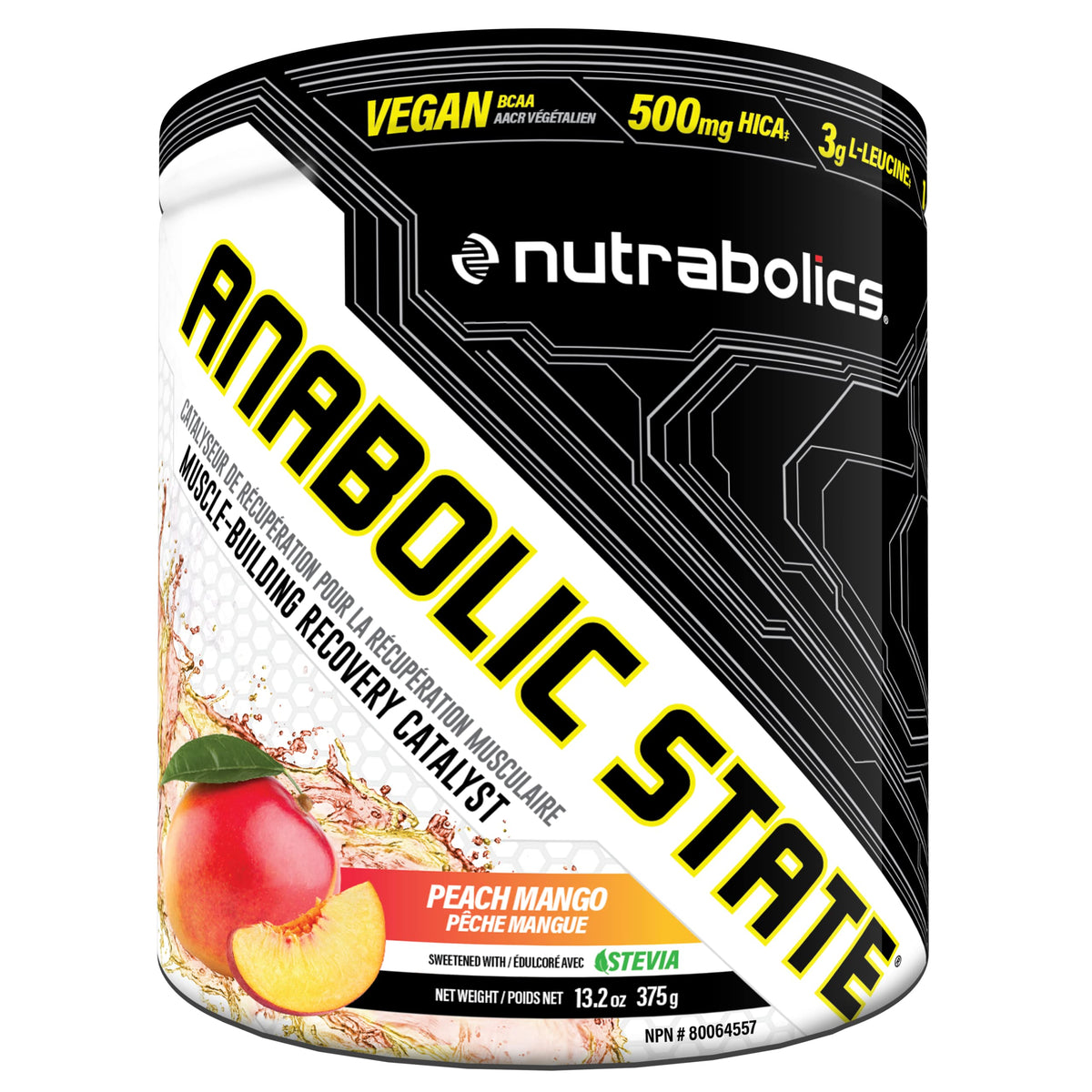 Anabolic State Bcaa, Branched Chain Amino Acids, HICA & Glutamine, Muscle Building & Recovery, Peach Mango, 30 servings