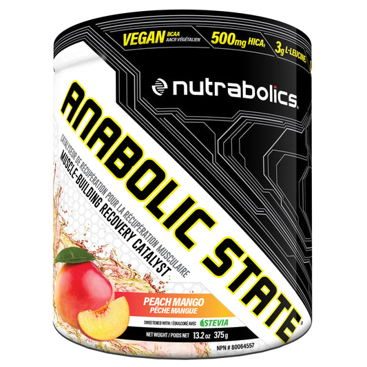 Anabolic State Bcaa, Branched Chain Amino Acids, HICA & Glutamine, Muscle Building & Recovery, Peach Mango, 30 servings