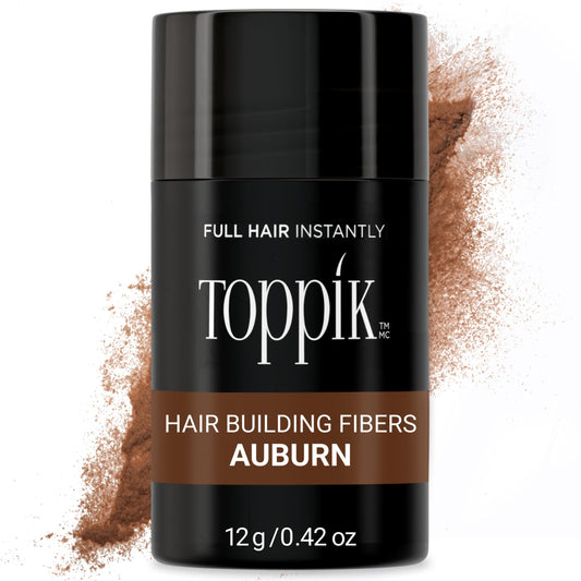 TOPPIK Hair Building Fibers for Instantly Fuller Hair, Auburn, 12 g, Fill In Fine or Thinning Hair, Instantly Thicker Looking Hair, 9 Shades for Men & Women