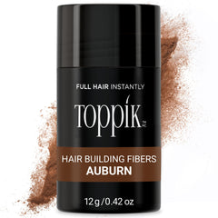 TOPPIK Hair Building Fibers for Instantly Fuller Hair, Auburn, 12 g, Fill In Fine or Thinning Hair, Instantly Thicker Looking Hair, 9 Shades for Men & Women